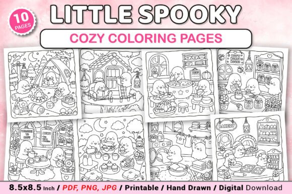 Little Spooky Cozy Coloring Pages
