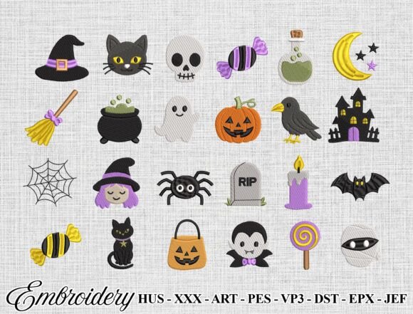 Mega Halloween Embroidery Design Bundle