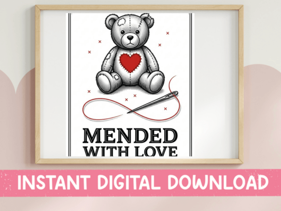Mended with Love Patched Teddy Bear