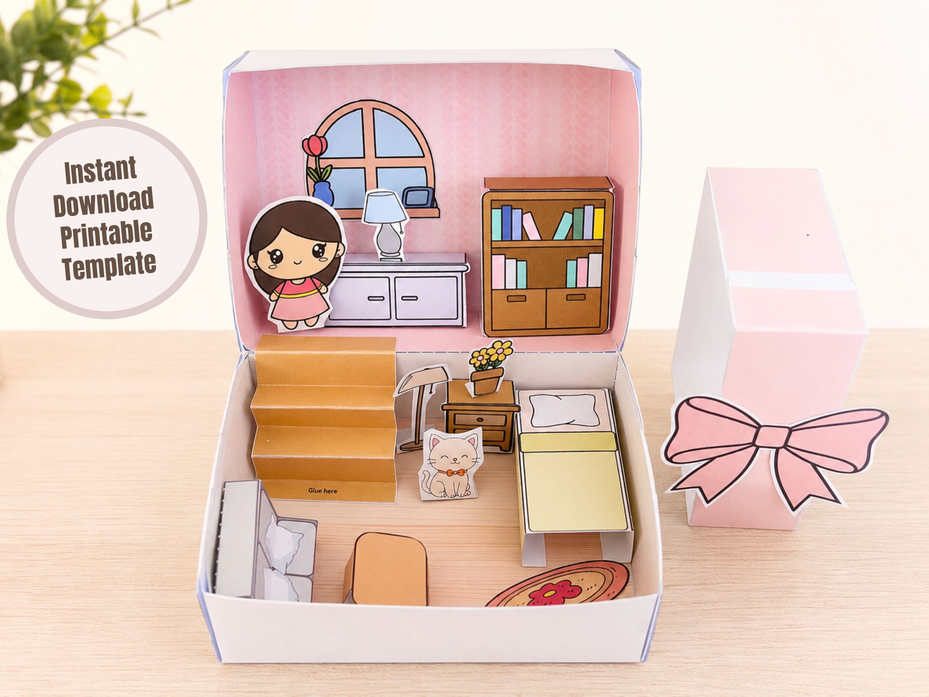 Miniature Pocket House - Printable Craft