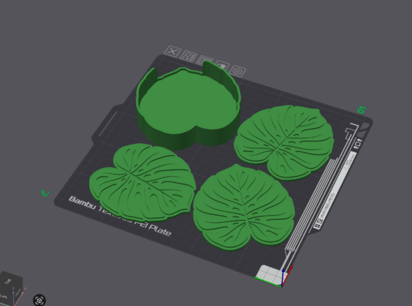 Monstera Leaf Coaster & Holder STL Files - Tropical 3D Print - Image 3