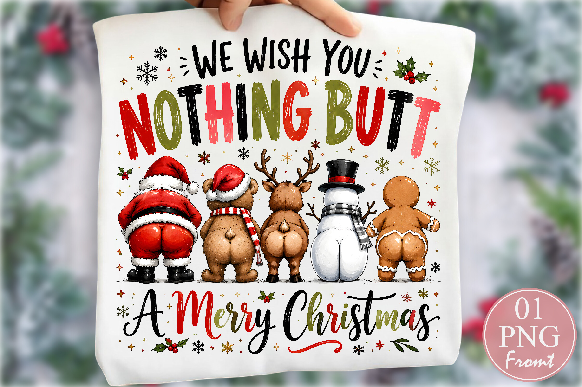 Merry Christmas PNG File | High Resolution Digital Download - Image 5