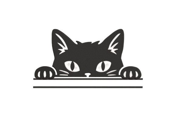 Peeking Cat Monogram