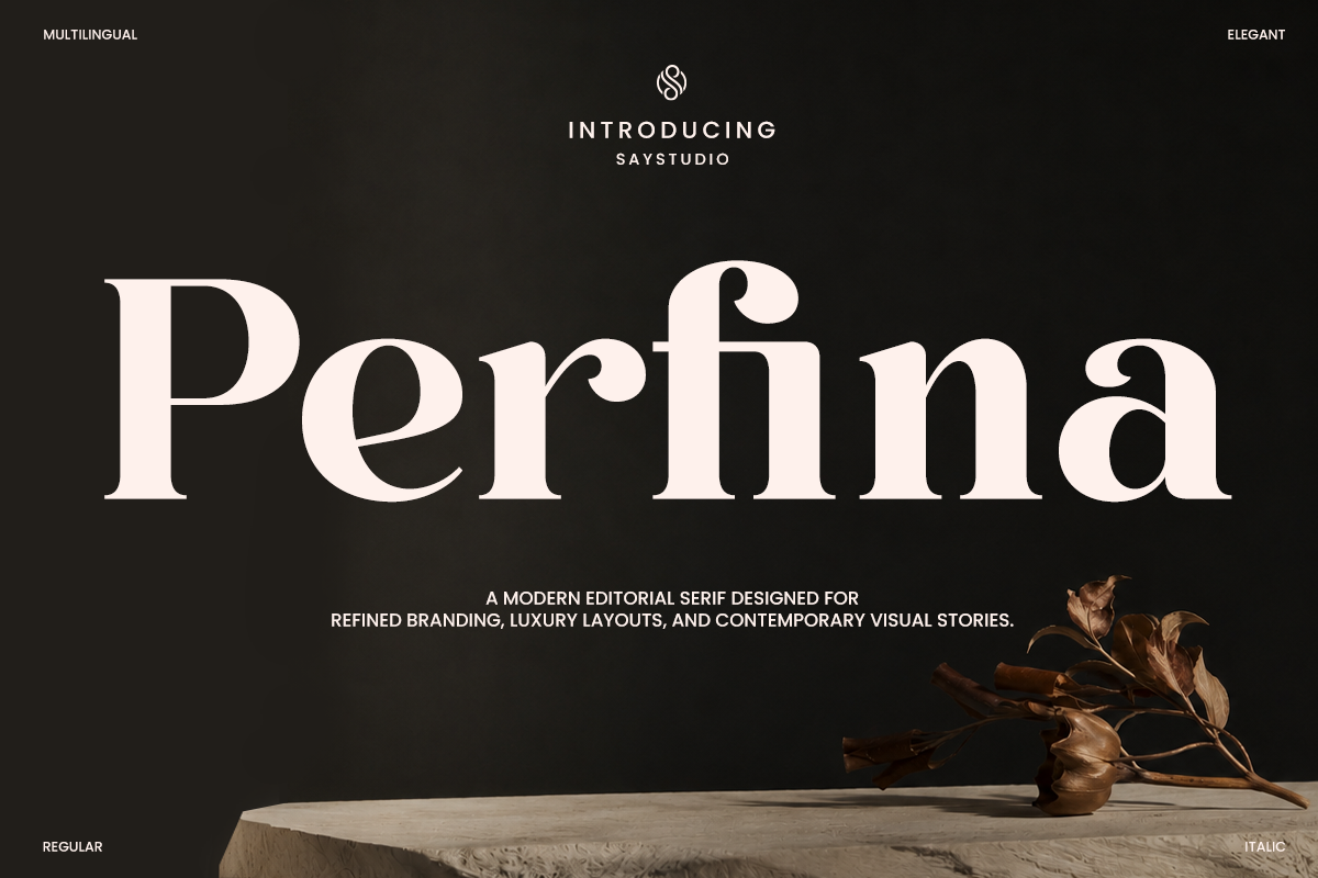 Perfina preview: soft refined serif