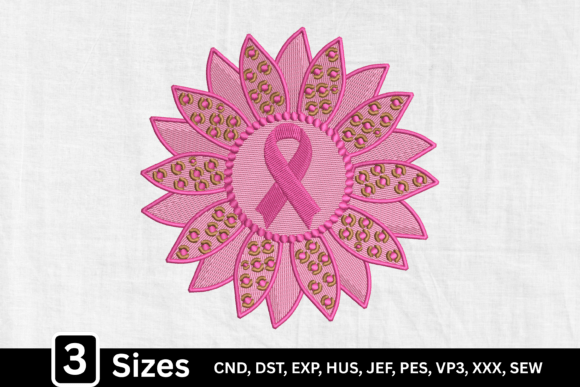 Pink Leopard Sunflower Breast Cancer
