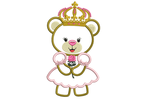 Princess Teddy Bear Embroidery