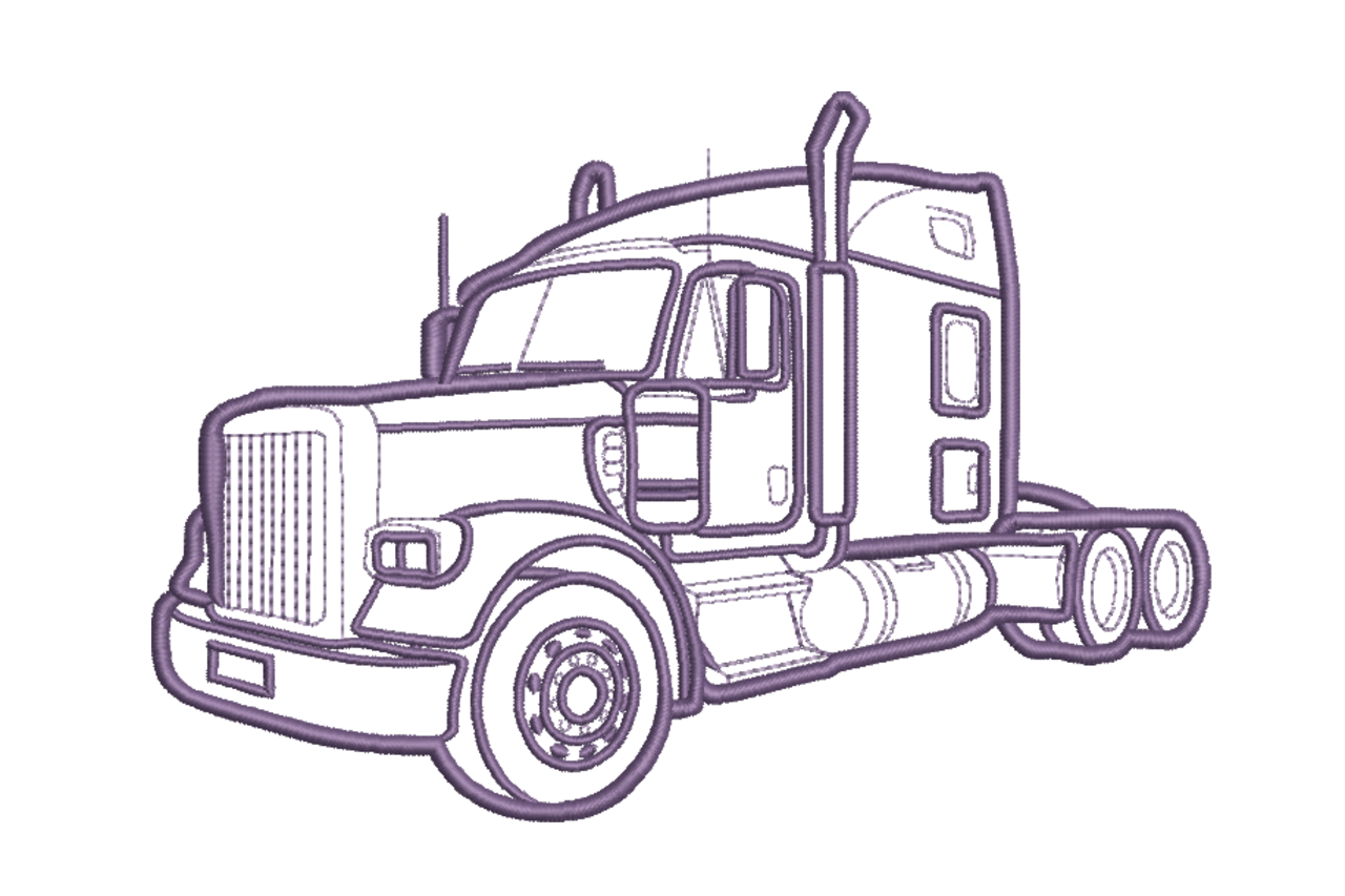 Purple Truck Outline