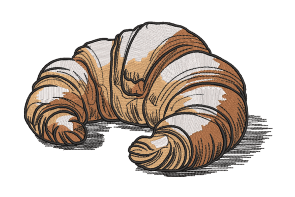 Realistic Croissant Bread