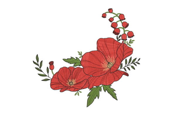 Red Wildflowers Bouquet