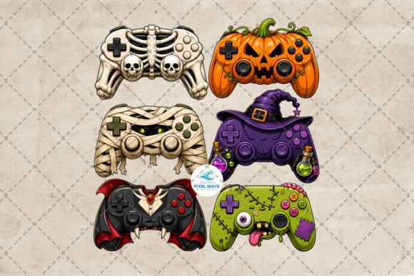 Spooky Gaming Controllers Halloween Png