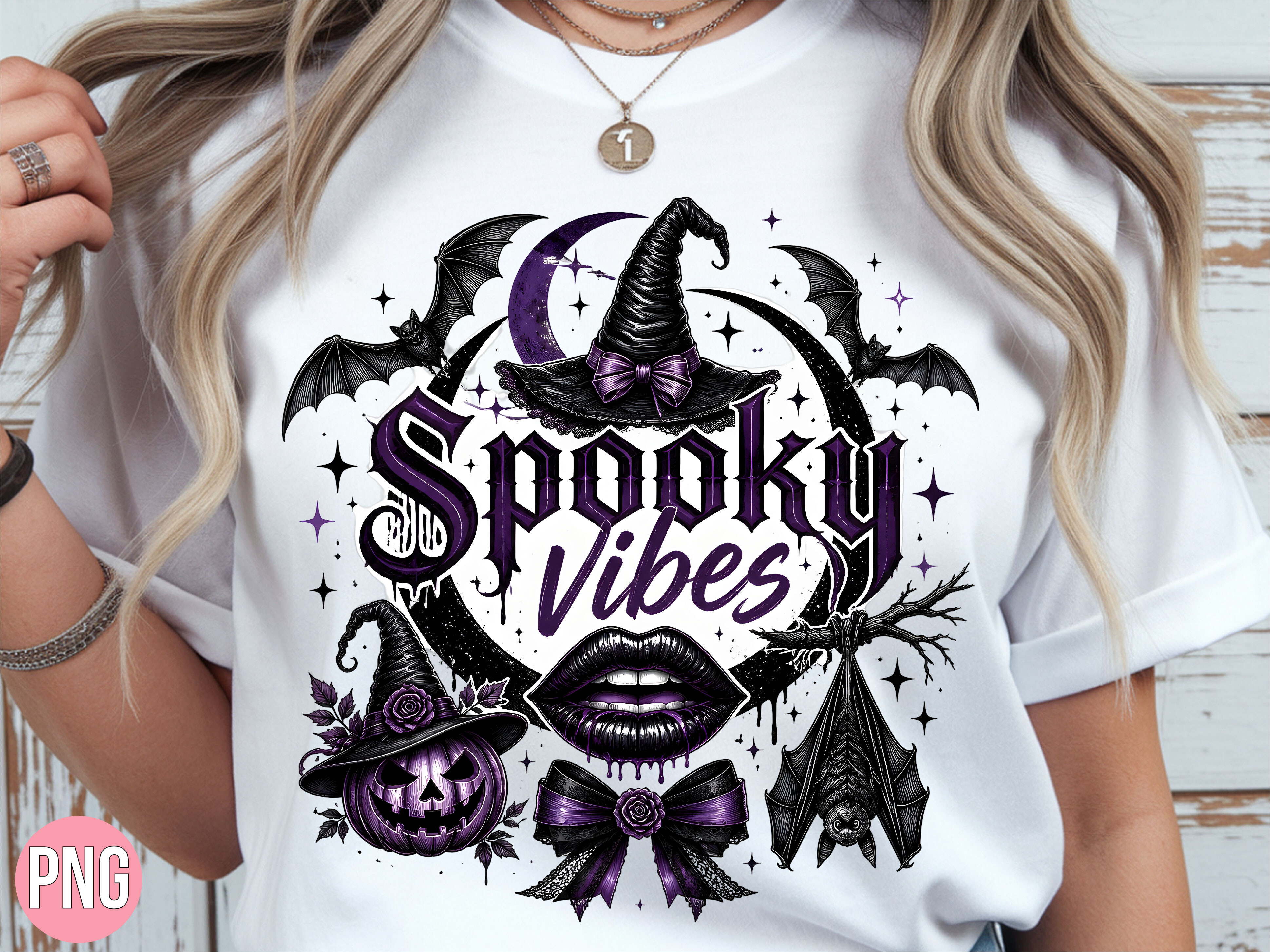 Spooky Vibes Gothic Witch PNG Shirt Graphic by RUBY CREATIONS ...
