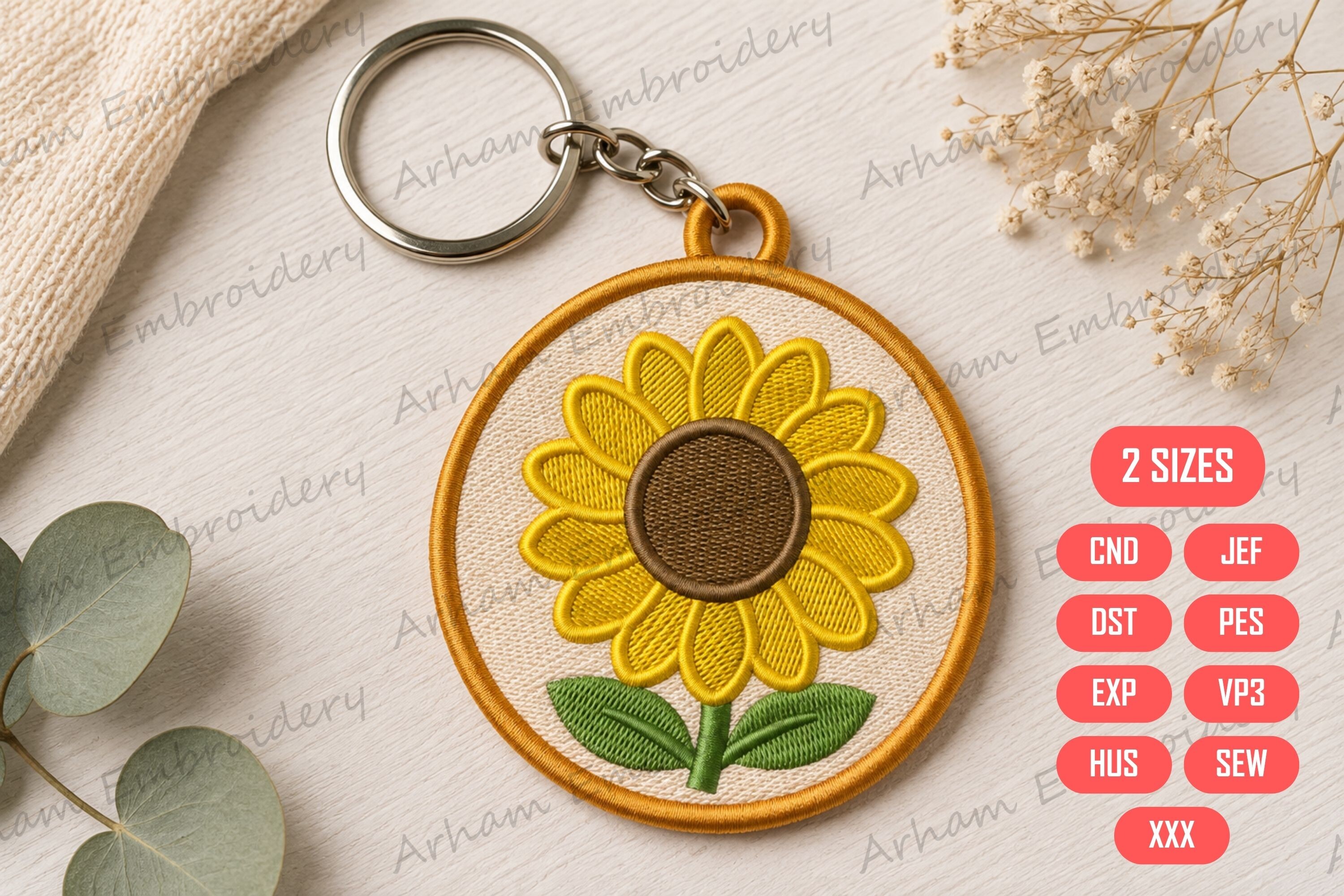 Sunflower Keychain