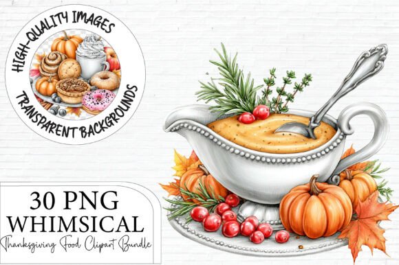 Thanksgiving Food Clipart Bundle