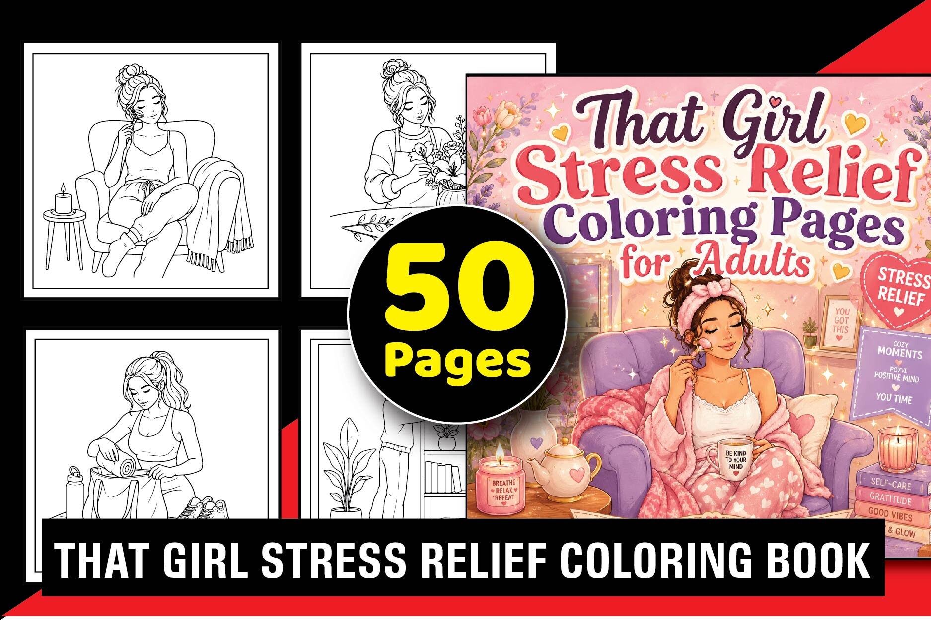 That Girl Stress Relief Coloring Book
