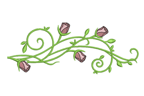 Vine with Pink Buds