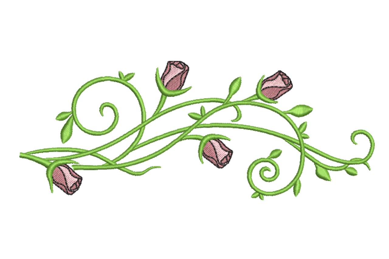 Vine with Pink Buds
