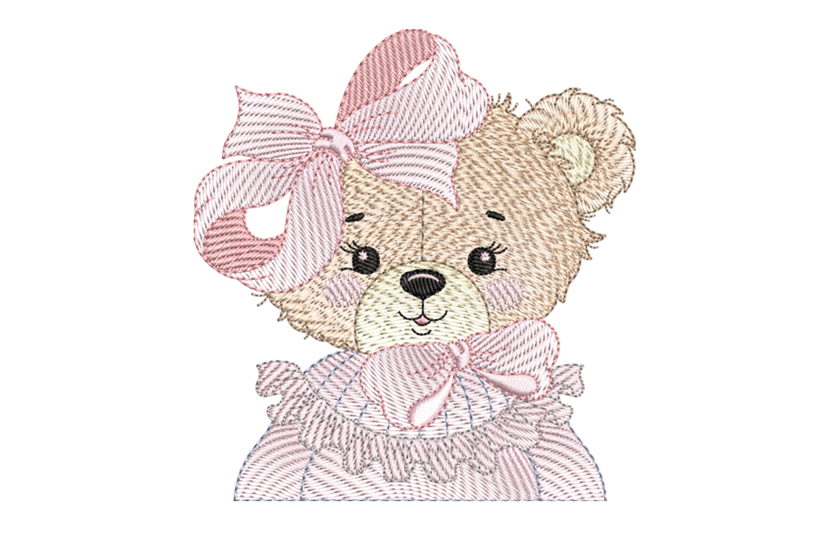 Vintage Teddy Bear Embroidery