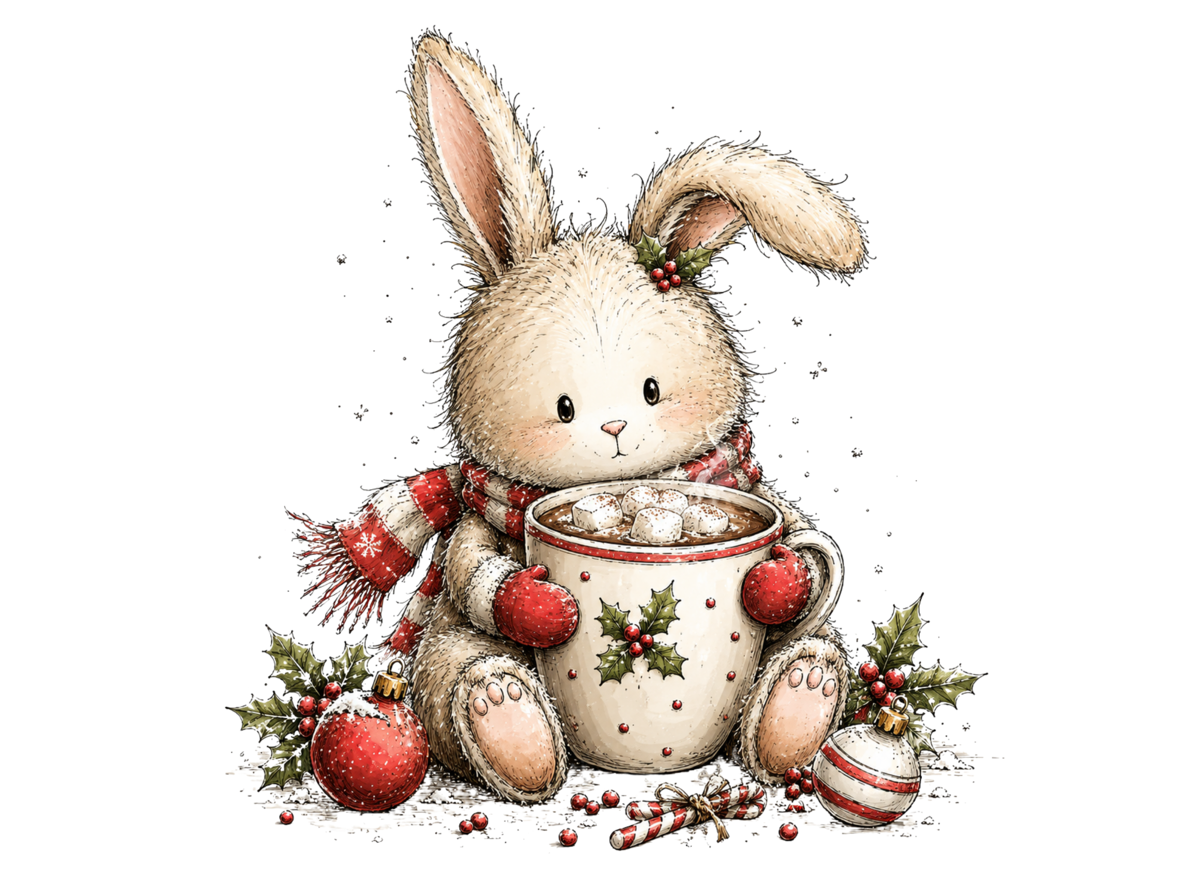 Whimsical Christmas Animal Cliparts PNG - photo 3