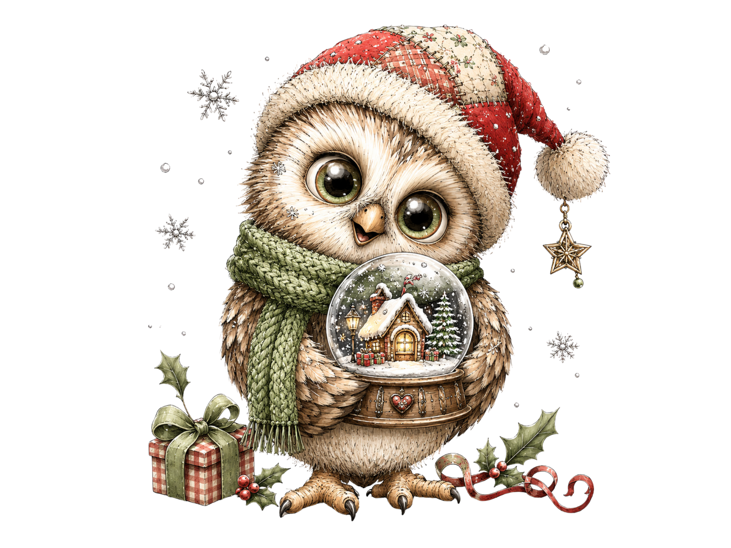 Whimsical Christmas Animal Cliparts PNG - photo 4