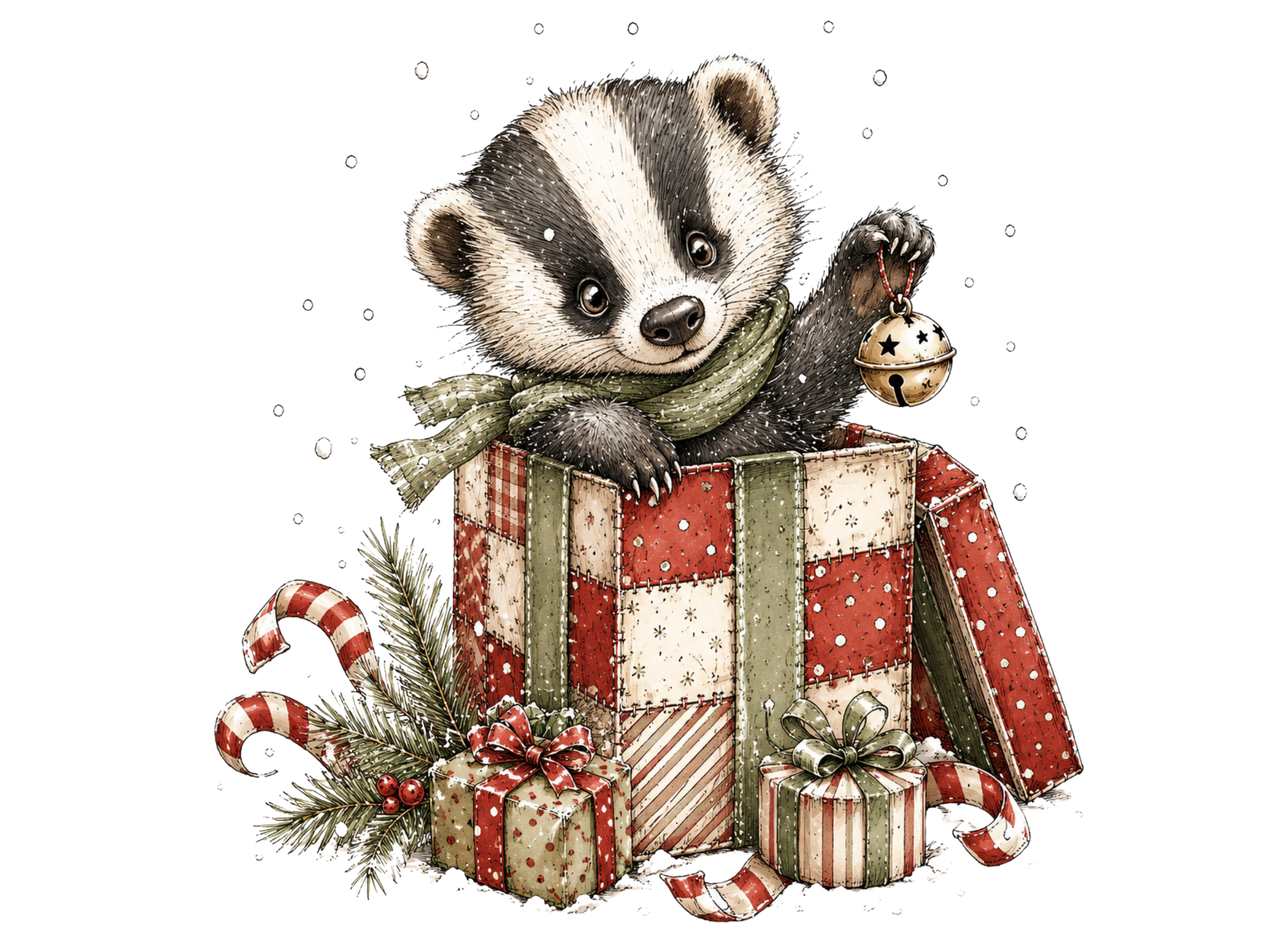 Whimsical Christmas Animal Cliparts PNG - photo 5