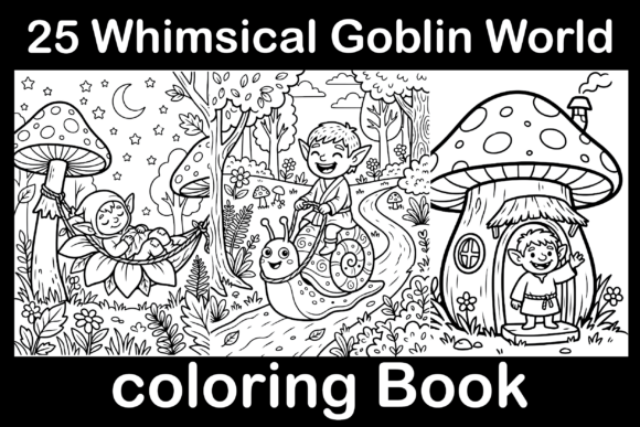 Whimsical Goblin World Coloring Book