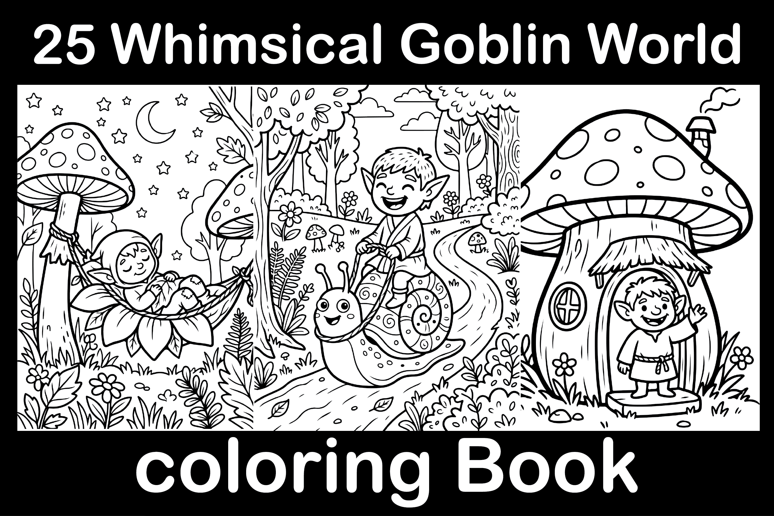 Whimsical Goblin World Coloring Book