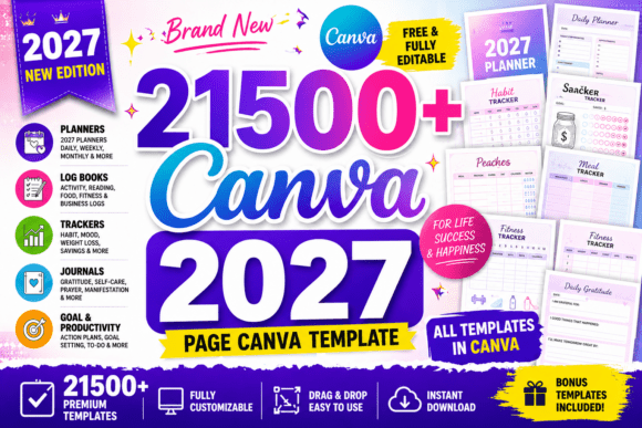 13200+ Canva Page Template | KDP 2027