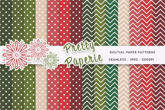 14 Christmas Digital Paper Backgrounds