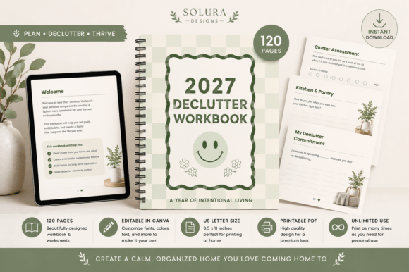 2027 Declutter Planner Printable PDF