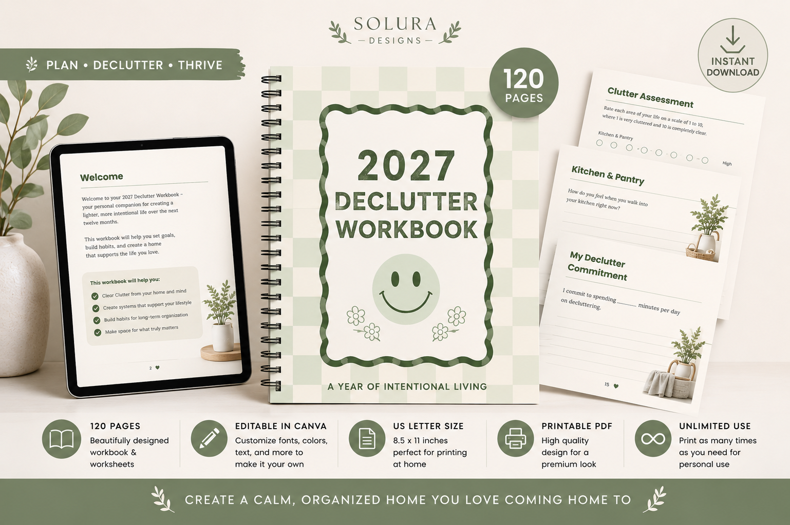 2027 Declutter Planner Printable PDF