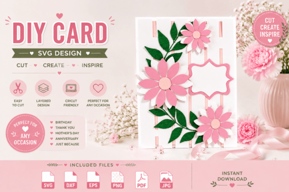 3D Paper Card | Cricut & Silhouette File