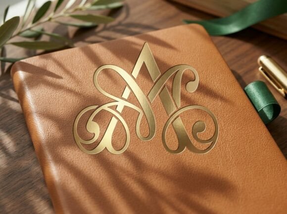 AM Elegant Flourished Monogram Logo