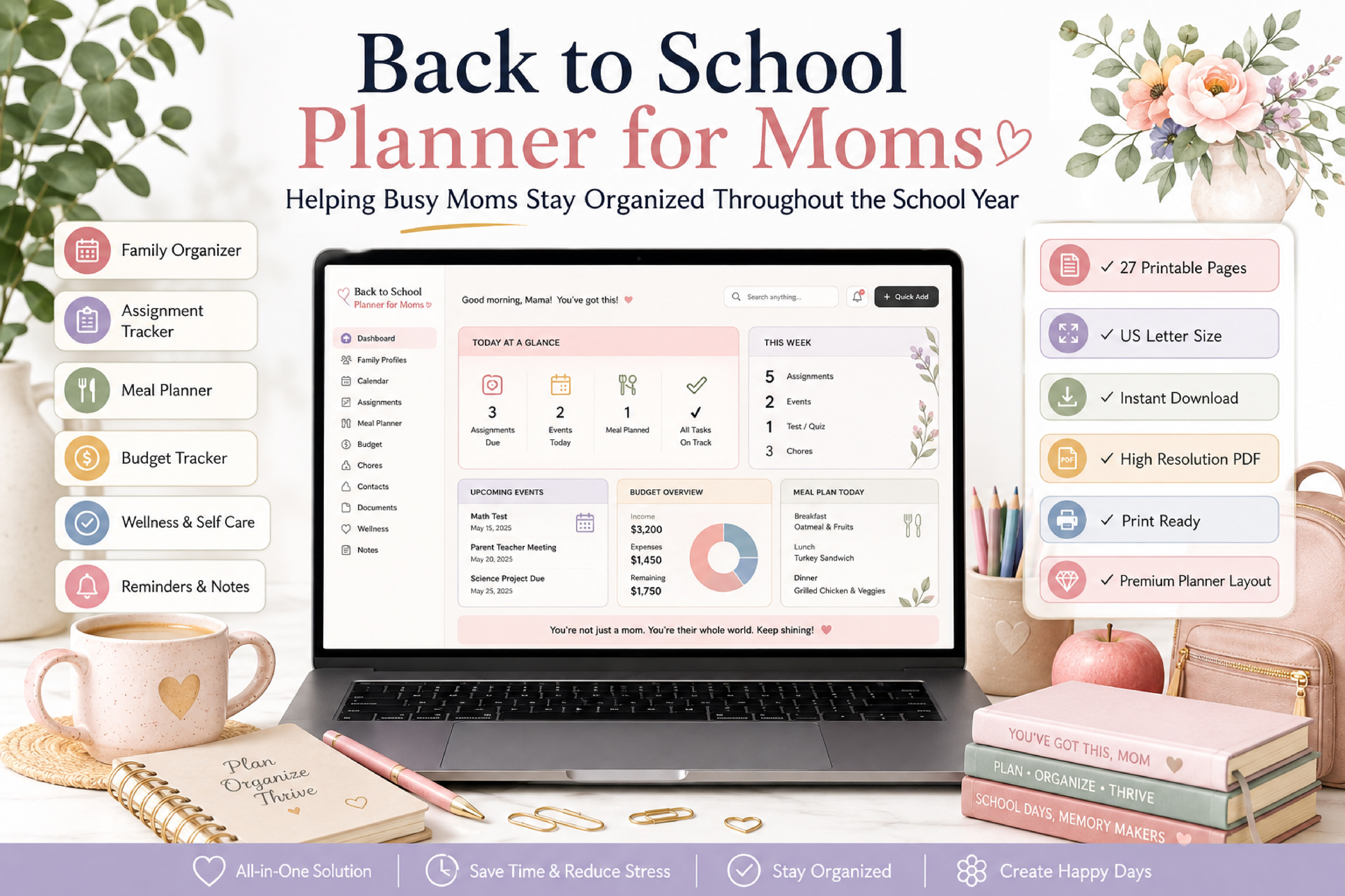 Back to School Planner for Moms