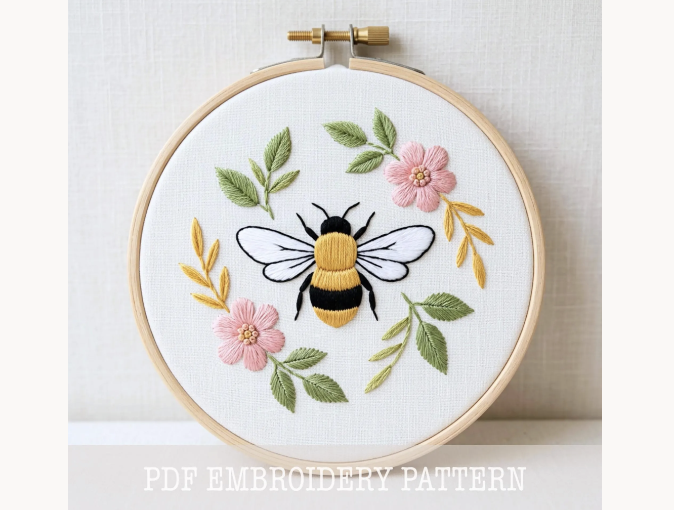 Bee Embroidery Pattern
