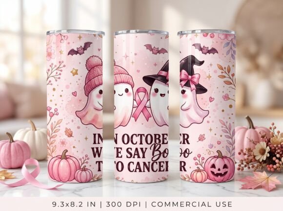 Boo to Breast Cancer Ghost Tumbler Wrap