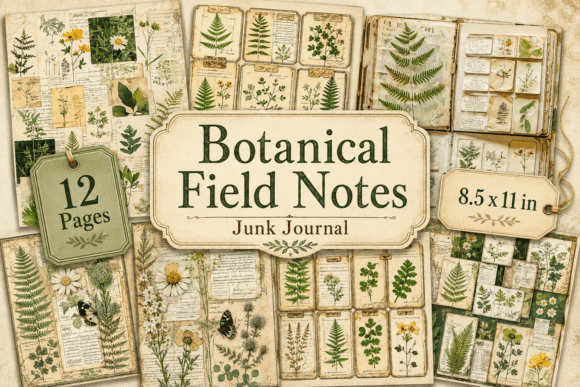 Botanical Field Notes Junk Journal