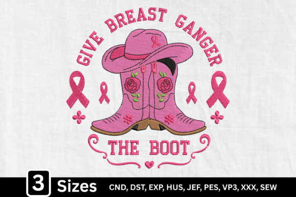 Breast Cancer Pink Cowgirl Boots