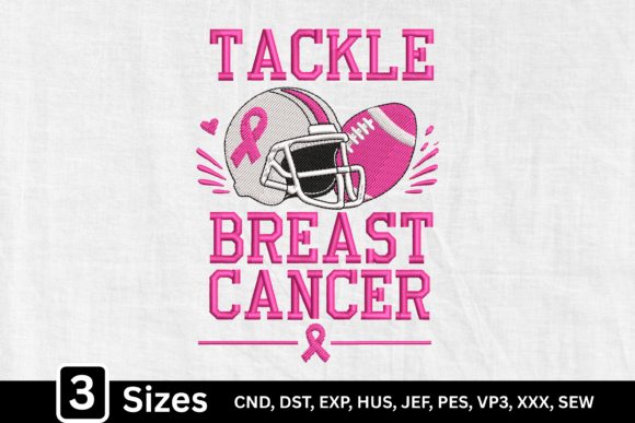 Breast Cancer Ribbon Football Helmet