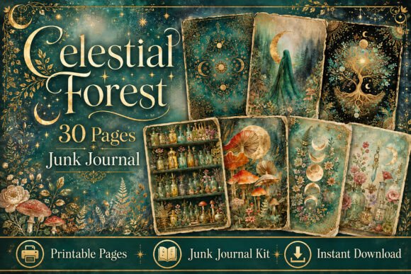 Celestial Apothecary Junk Journal Papers