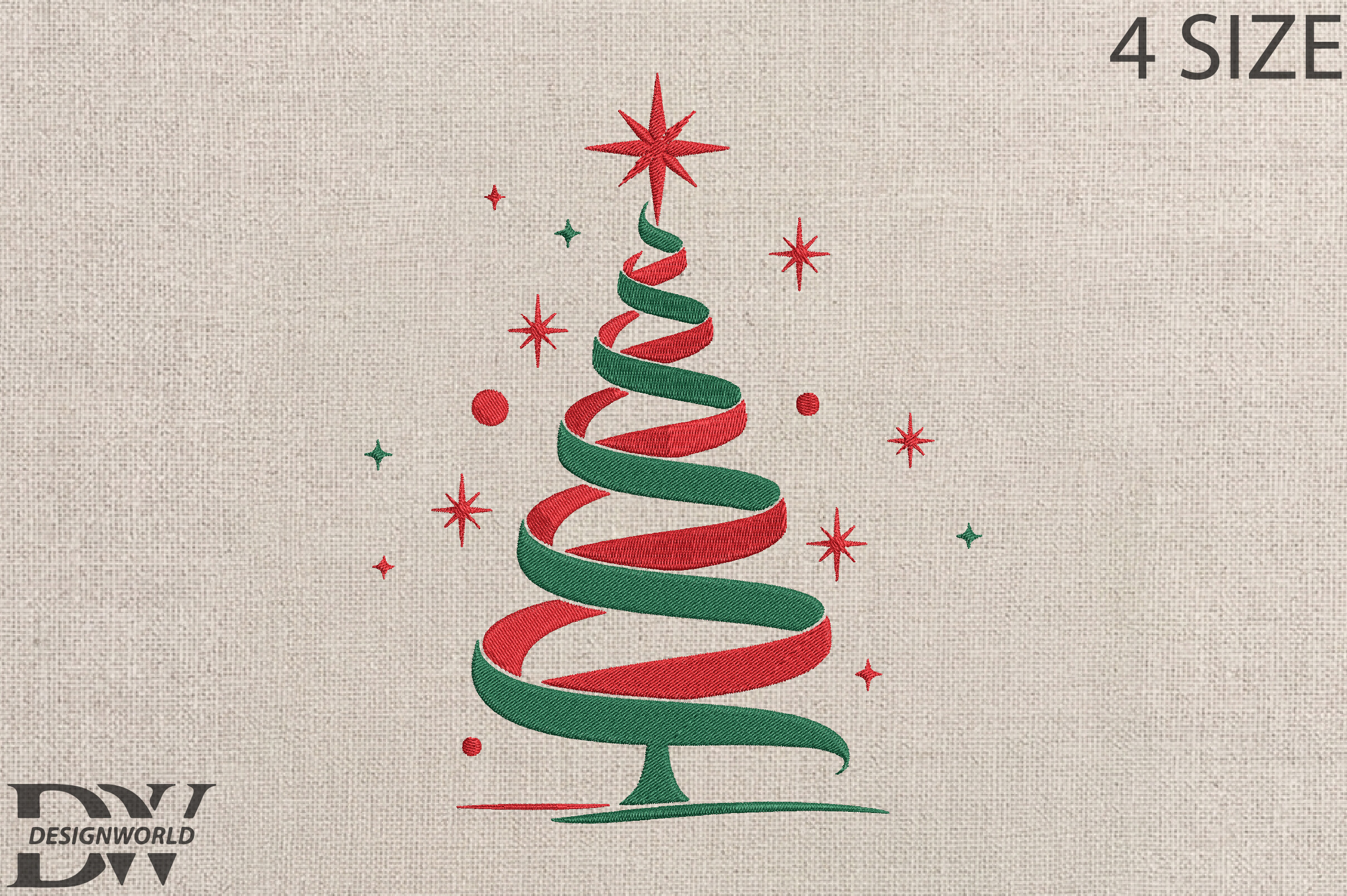 Christmas Tree Embroidery Design · Creative Fabrica