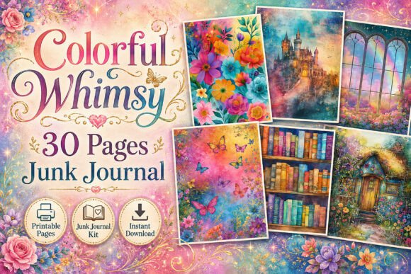 Colorful Whimsical Fantasy Junk Journal