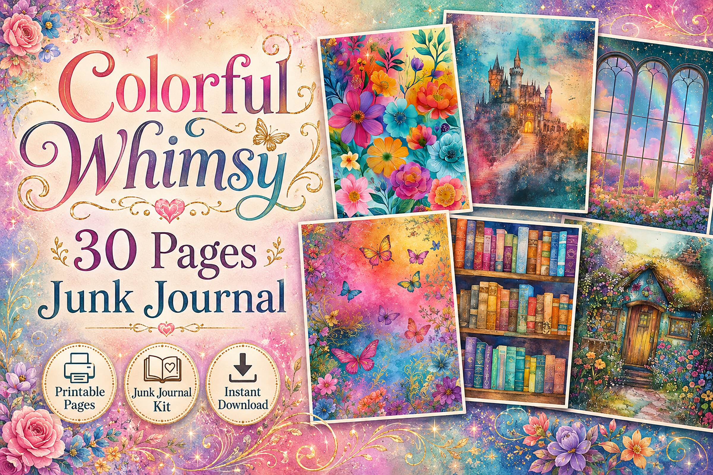 Colorful Whimsical Fantasy Junk Journal