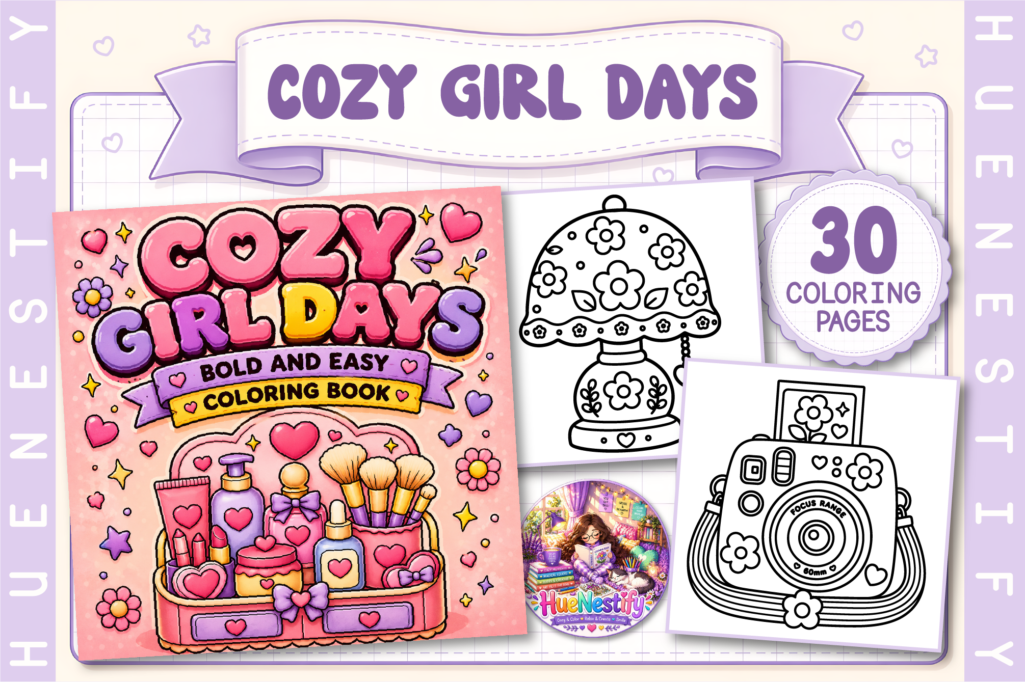 Cozy Girl Days Coloring Book