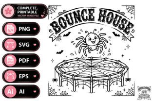 Cute Spider Bounce House T-Shirt Design Graphic by YA design · Creative ...