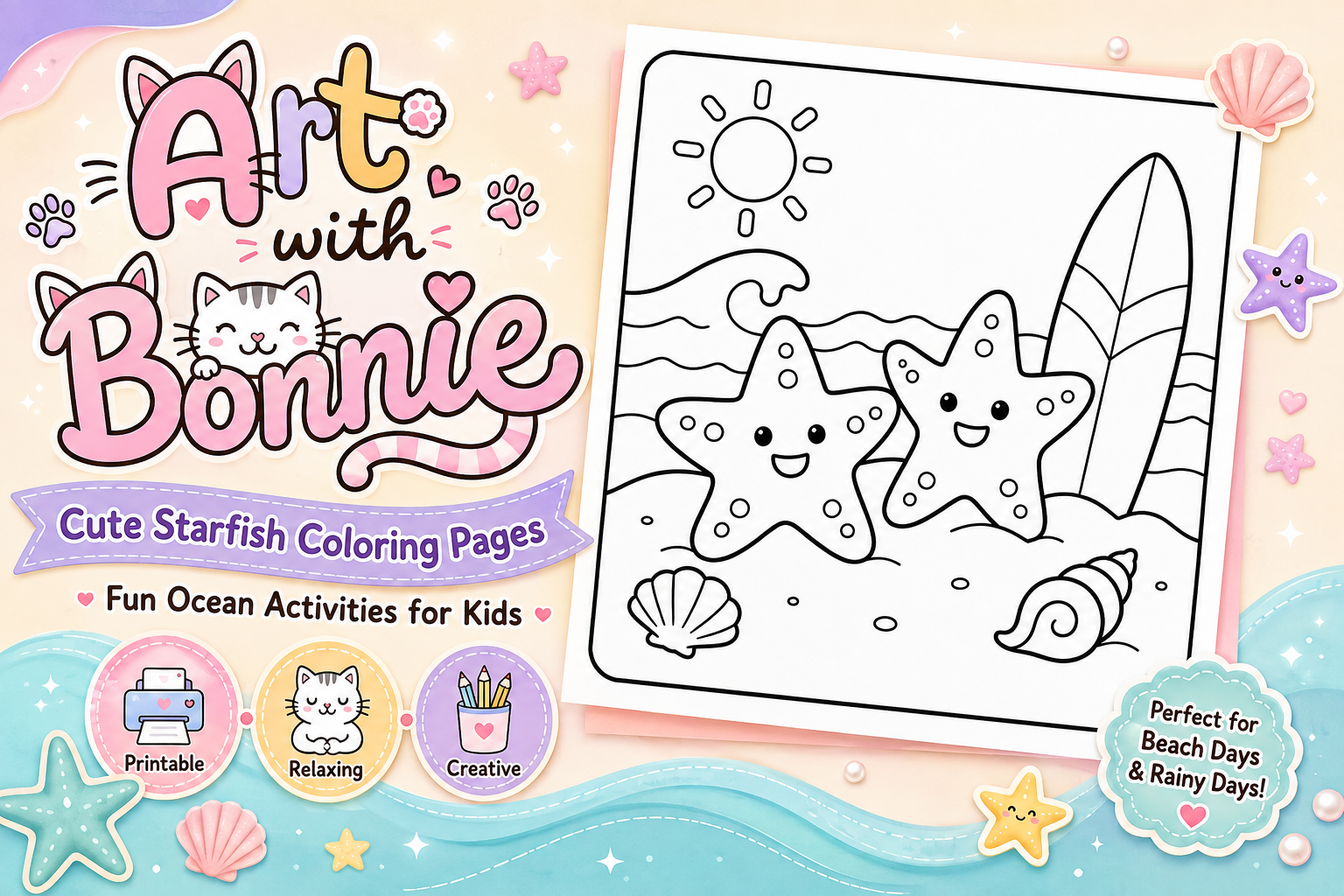 Cute Starfish Coloring Pages Printable
