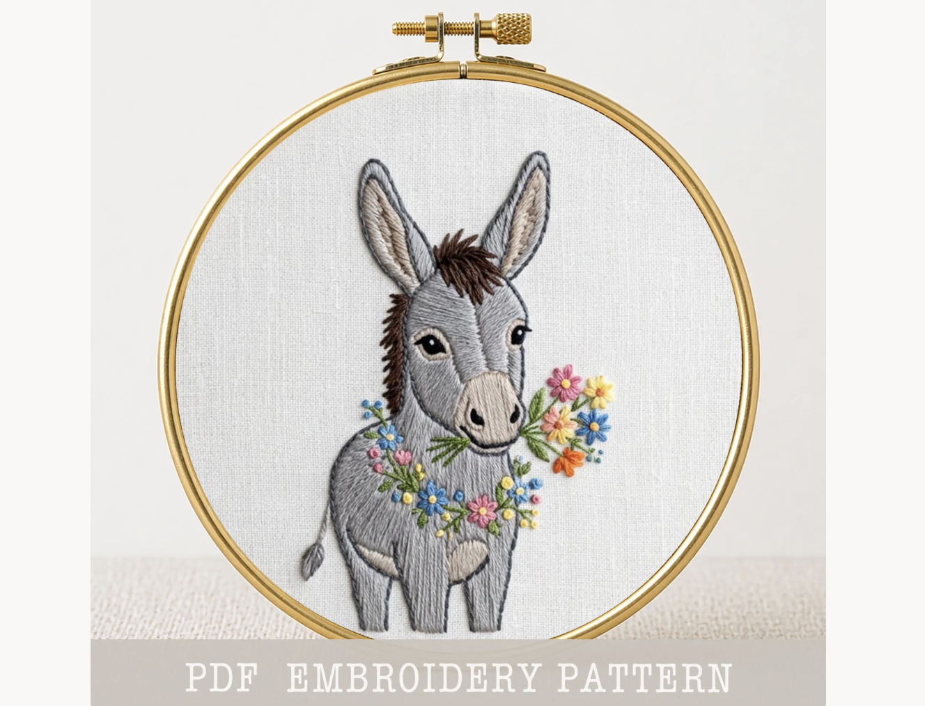Donkey Embroidery Pattern