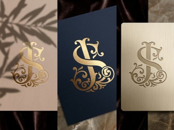 Elegant JS Intertwined Monogram Logo