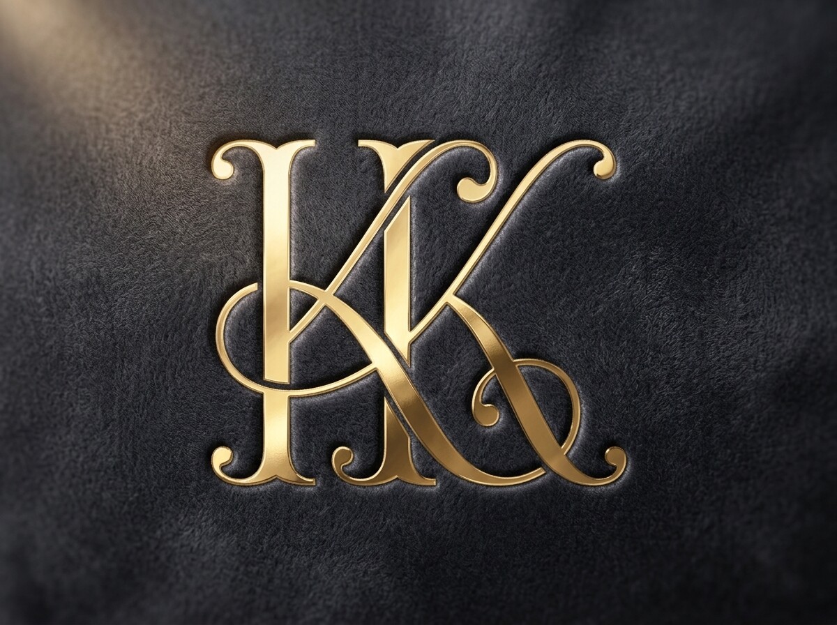 Elegant KK Initial Monogram