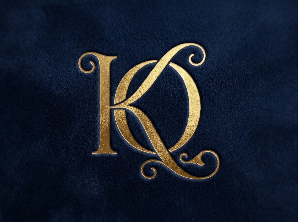Elegant KO Initial Monogram