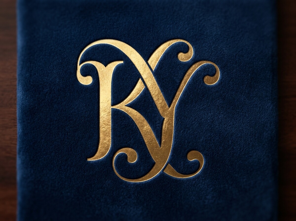Elegant KY Initial Monogram